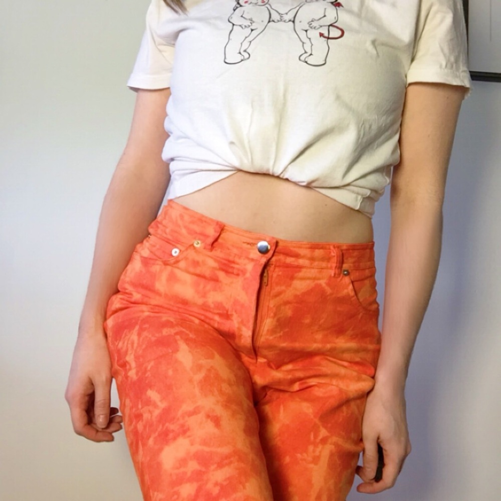 Virani Orange Tie Dye Style Pants